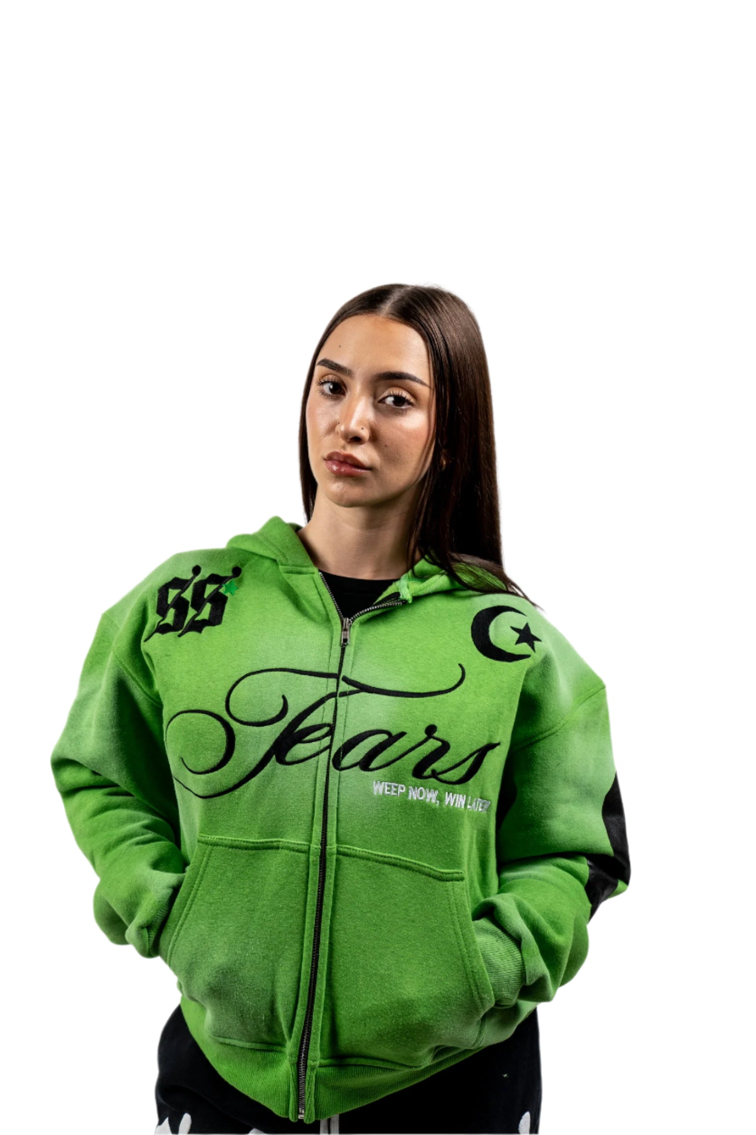 TEARS Zip Hoodie (JADE GREEN)