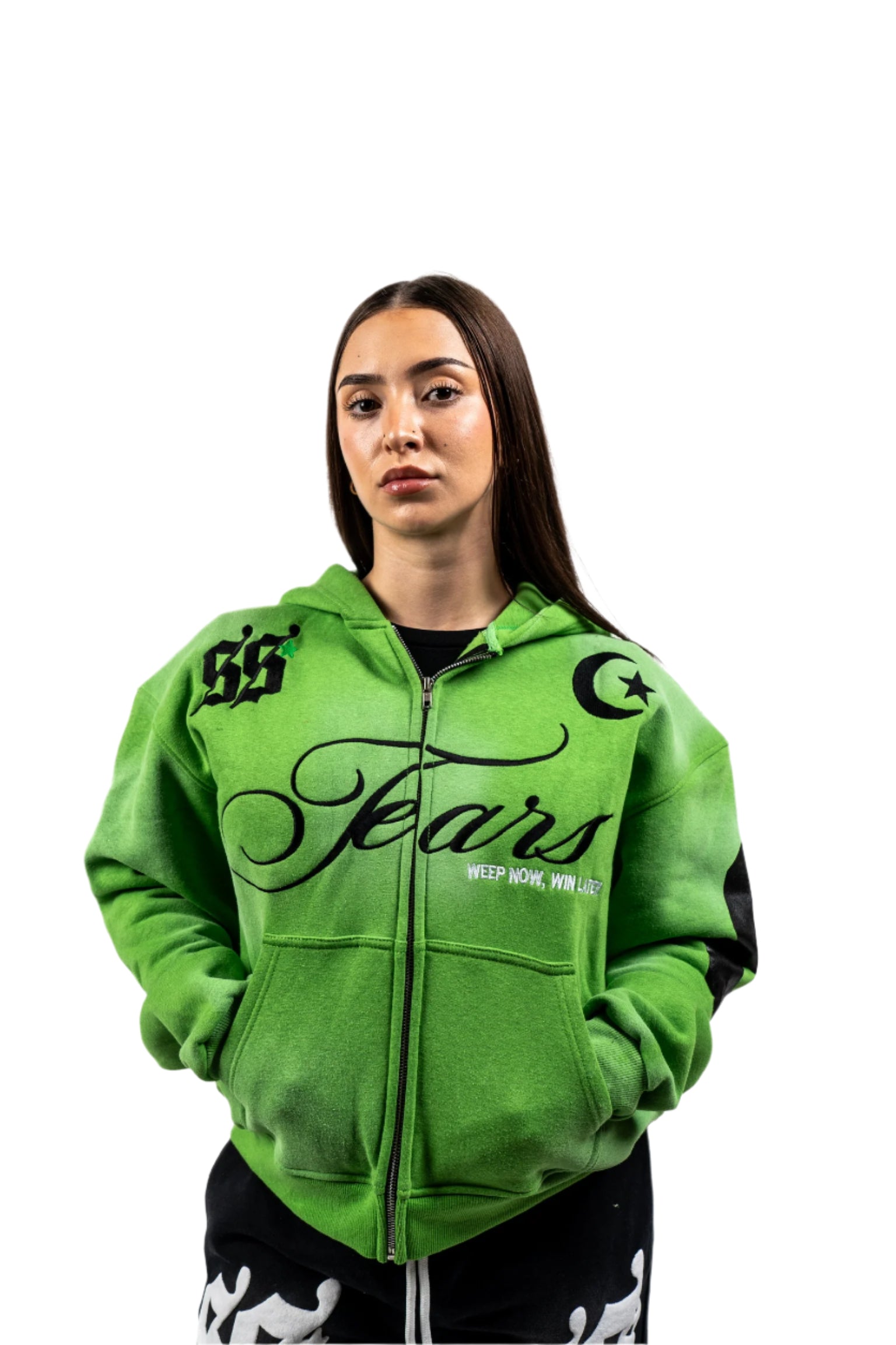 TEARS Zip Hoodie (JADE GREEN)