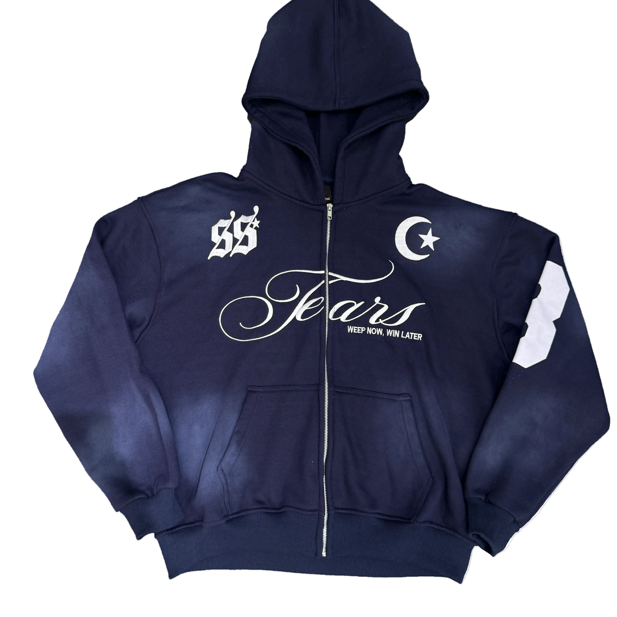 TEARS Zip Hoodie (NAVY BLUE) LIMITED