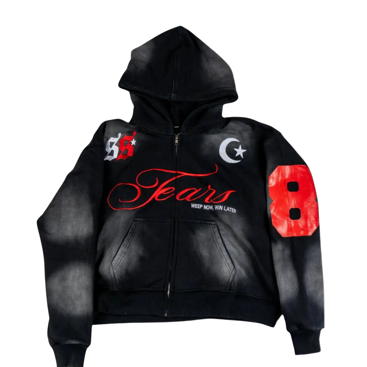 TEARS Zip Hoodie (BLOOD RED)
