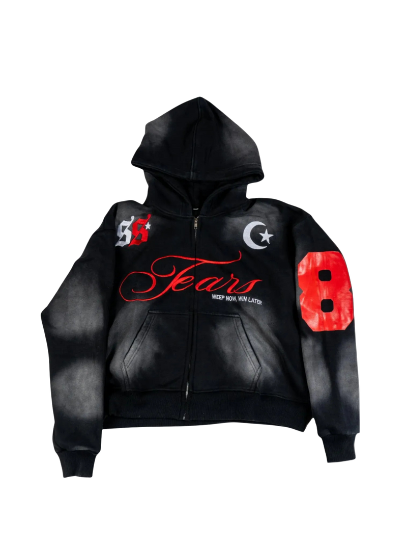 TEARS Zip Hoodie (BLOOD RED)