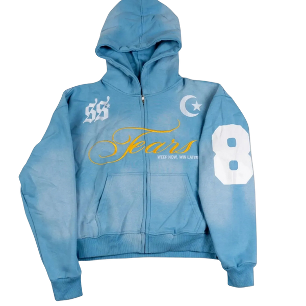TEARS Zip Hoodie (SKY BLUE)