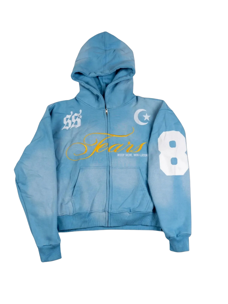 TEARS Zip Hoodie (SKY BLUE)