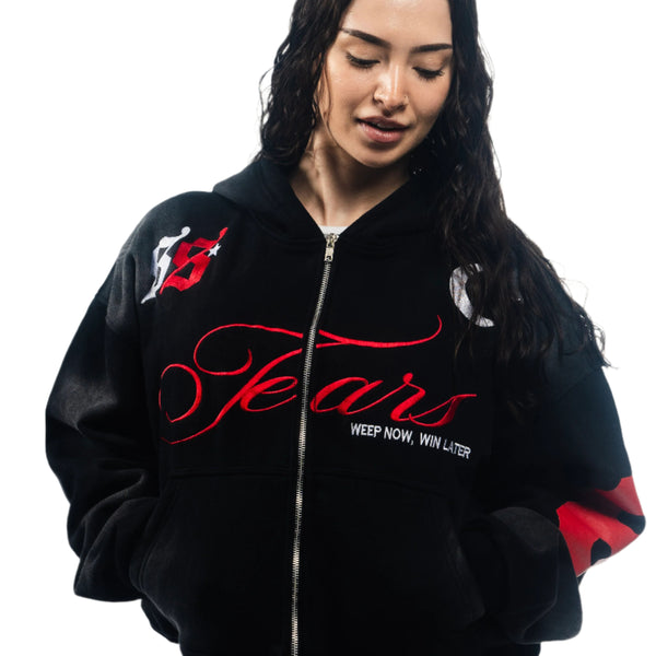 TEARS Zip Hoodie (BLOOD RED)