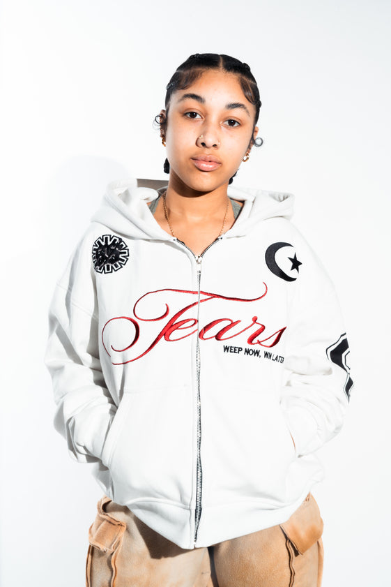 TEARS Zip Hoodie (PABLO WHITE)