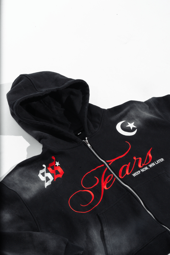 TEARS Zip Hoodie (BLOOD RED)