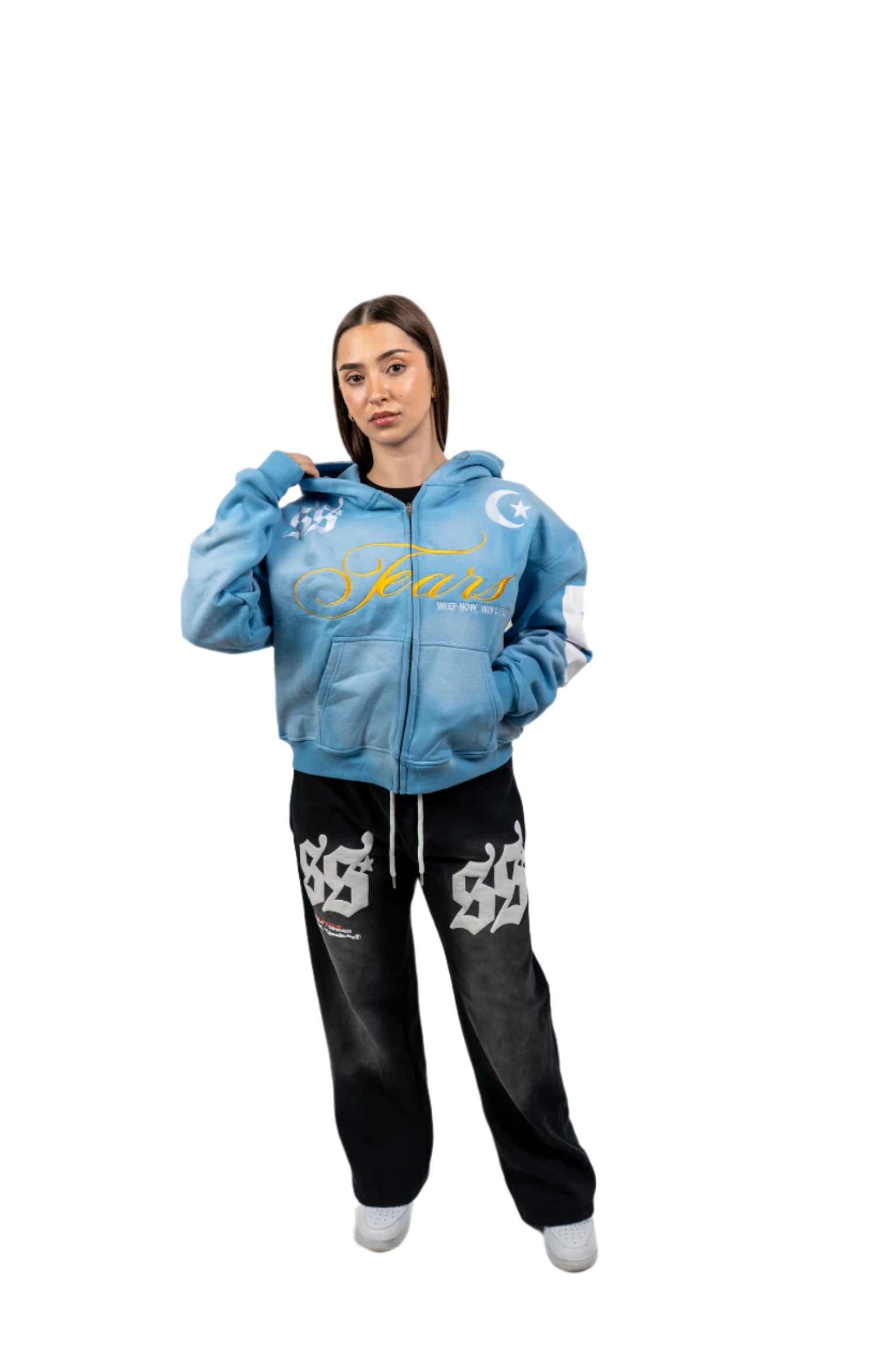 TEARS Zip Hoodie (SKY BLUE)