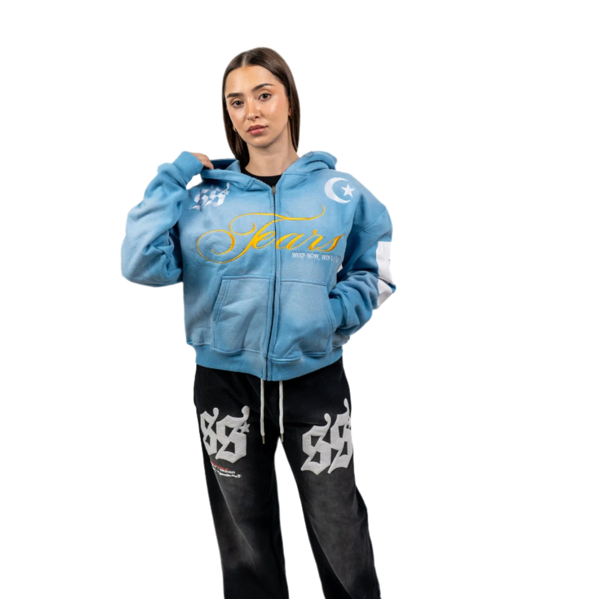 TEARS Zip Hoodie (SKY BLUE)