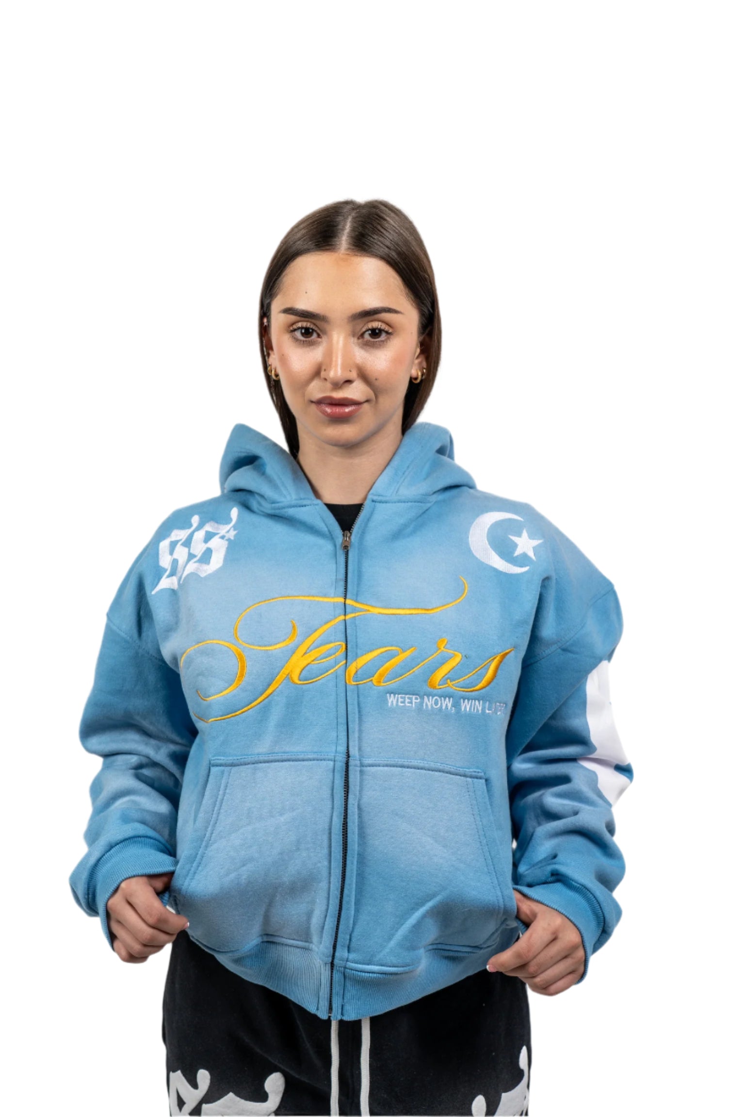 TEARS Zip Hoodie (SKY BLUE)