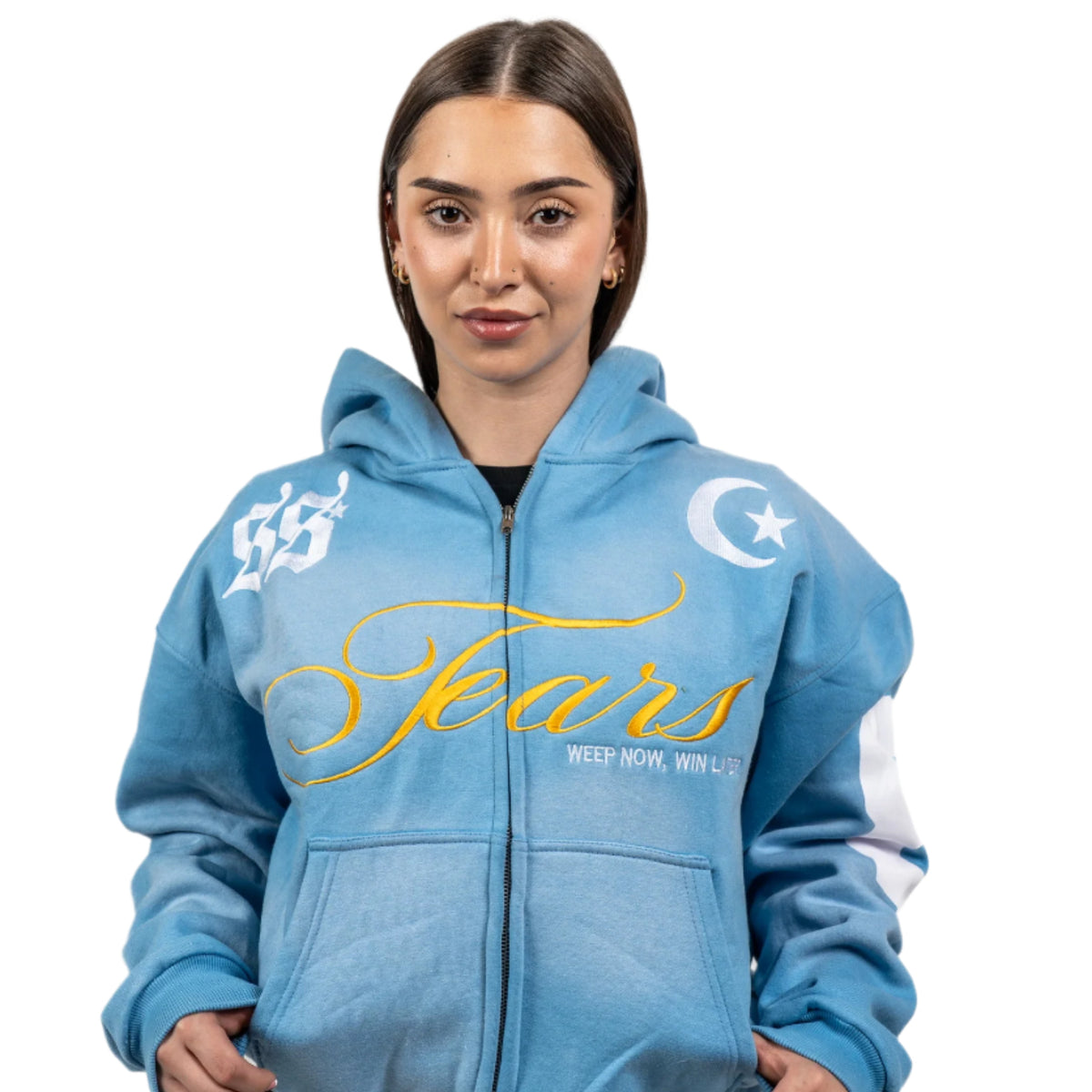 TEARS Zip Hoodie (SKY BLUE)