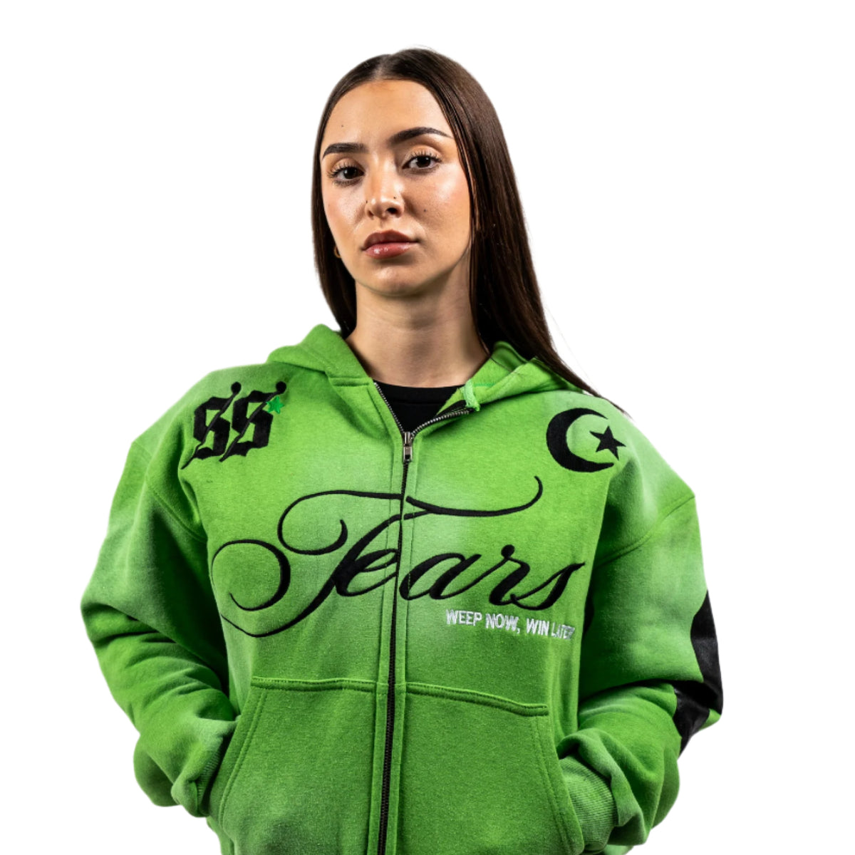 TEARS Zip Hoodie (JADE GREEN)